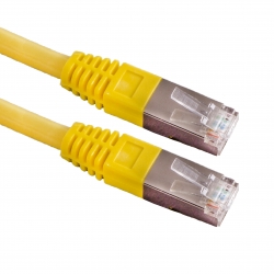 Kabel FTP CAT 6 PATCHCORD 25cm żółty