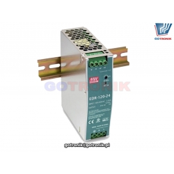 Zasilacz impulsowy na szynę DIN 24V 5A 120W EDR-120-24