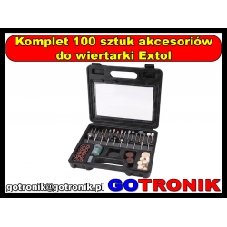 Komplet 100 sztuk akcesoriów do wiertarki Extol