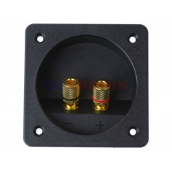 Gniazdo głośnikowe banan 2 pin kwadratowe 81mm x 81mm GNI0240