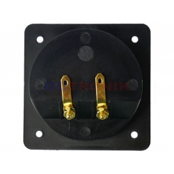 Gniazdo głośnikowe banan 2 pin kwadratowe 81mm x 81mm GNI0240