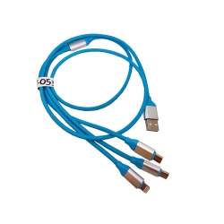 Kabel do ładowania micro USB, USB-C, Iphone 120cm GOT-055