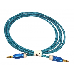 Kabelek audio minijack nylon 2m aluminium AUX GOT-062