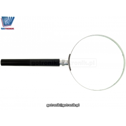 Lupa ręczna 90mm metalowa