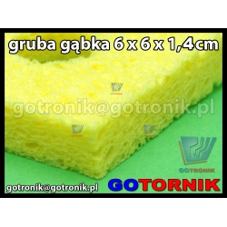 Gruba gąbka 6 x 6 x 1,4cm do czyszczenia grotów