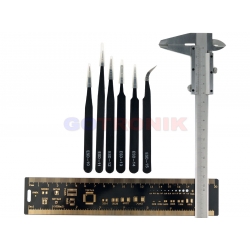 Zestaw 6 szt. pęset metalowych ESD GSM0946 5901890052061
