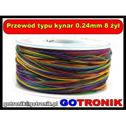 Przewód typu kynar 0.24mm 8 żył 1m