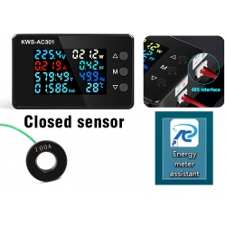 KWS-AC301L-100A wielofunkcyjny miernik elektryczny z RS485 - zamknięty transformator