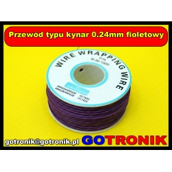 Przewód typu kynar 0.24mm fioletowy 1m