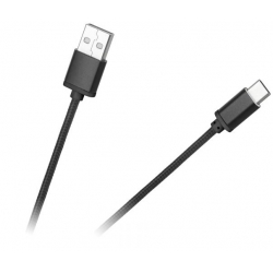 Kabel USB - USB typu C - czarny - 1m