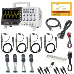 MPO6104D Hantek oscyloskop cyfrowy 4x100MHz generator funkcyjny DDS 16 LA analizator stanów logicznych