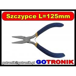 Szczypce proste płaskie - gładke L=125mm