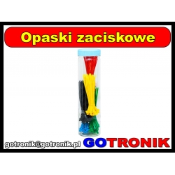 Opaski zaciskowe kolorowe 2,5 mm tuba CTT250C