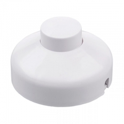Złącze przełącznik przelotowy nożny 1A/250V biały