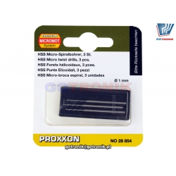 Proxxon 28 854 zestaw 3 sztuk  wierteł HHS 1,0mm