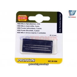 Proxxon 28 856 zestaw 3 sztuk  wierteł HHS 1,2mm