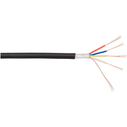 Kabel 4 x 0,5mm linka wielodrutowy z ekranem = 1 metr