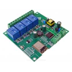 Moduł 4 przekaźniki z sterowanie WiFi ESP-12F wersja 5V/7-30V/220V RBS-045 RBS045