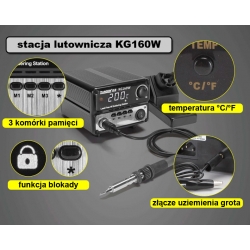 Stacja lutownicza KW160W Zhaoxin. Lead Free HF Soldering Station - Bezołowiowa stacja lutownicza HF High Frequency