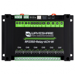 Przemysłowy 6-kanałowy moduł przekaźników RP2350 z Wi-Fi i RS485 Waveshare