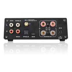 wzmacniacz stereo mocy HiFi produkcji Sabaj model A4 z przetwornikiem analogowo-cyfrowym DAC