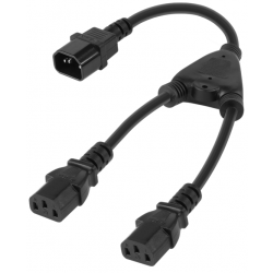 Rozdzielacz kabla komputerowego 230V splitter gniazdo C14 - 2x wtyk C13