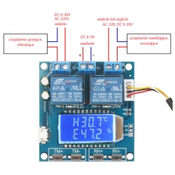 Regulator temperatury i wilgotności XY-TR01 mikroprocesorowy moduł cyfrowego regulatora temperatury i wilgotności BTE-705