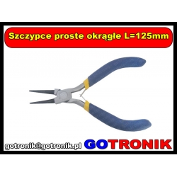 Szczypce proste okrągłe L=125mm