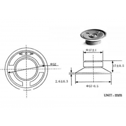 Głośnik YD58 0,5W 8Ohm membrana plastikowa