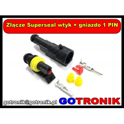 Złącze Superseal wtyk + gniazdo 1 PIN