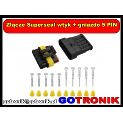 Złącze Superseal wtyk + gniazdo 5 PIN