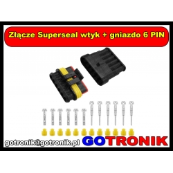 Złącze Superseal wtyk + gniazdo 6 PIN