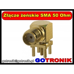 Złącze żeńskie SMA 50 Ohm do druku