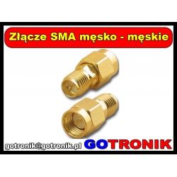 Złącze SMA wtyk męski - gniazdo męskie