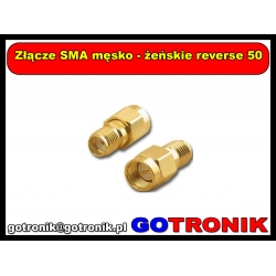 Złącze SMA wtyk męski - gniazdo żeńskie reverse 50 Ohm