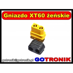 Gniazdo XT60 żeńskie z osłoną