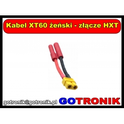 Kabel XT60 żeński - złącze HXT