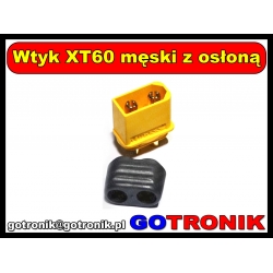 Wtyk XT60 męski z osłoną