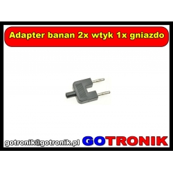 Adapter banan 2x wtyk 1x gniazdo