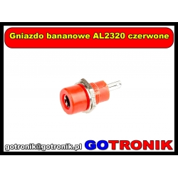 Gniazdo bananowe AL2320 czerwone