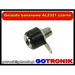 Gniazdo bananowe AL2321 czarne