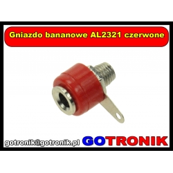 Gniazdo bananowe AL2321 czerwone