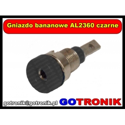 Gniazdo bananowe AL2360 czarne