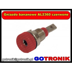 Gniazdo bananowe AL2360 czerwone