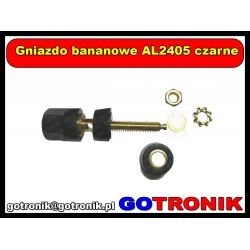 Gniazdo bananowe AL2405 czarne