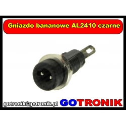 Gniazdo bananowe AL2410 czarne