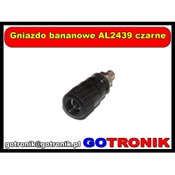 Gniazdo bananowe AL2439 czarne