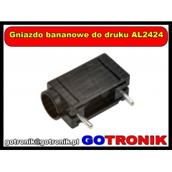 Gniazdo bananowe do druku AL2424 czarne