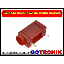 Gniazdo bananowe do druku AL2424 czerwone