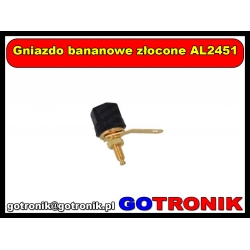 Gniazdo bananowe złocone AL2451 czarne